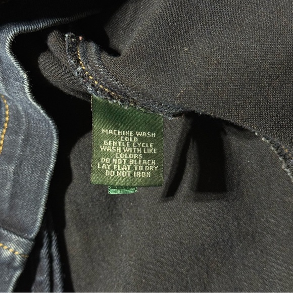 Vintage Ralph Lauren Jeans Co | Denim Blazer Jacket Leather Collar Western Retro - Picture 7 of 8